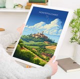 Montepulciano Travel Poster Wall Art, Travel Print of Montepulciano, Montepulciano Art Lovers Gift, Italy, Italy Art Gift NQ Media Designs