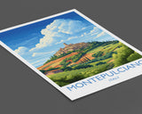 Montepulciano Travel Print Wall Art, Travel Poster of Montepulciano, Montepulciano Art Lovers Gift, Italy, Italy Art Gift NQ Media Designs