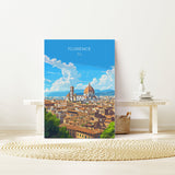 Florence Travel Poster Wall Art, Travel Print of Florence, Florence Art Lovers Gift, Italy, Italy Art Gift NQ Media Designs