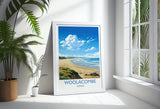 Woolacombe Travel Poster Wall Art, Travel Print of Woolacombe,England, Devon Art Lovers Gift, Travel Art Gift NQ Media Designs