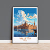 Valletta Travel Print Wall Art, Travel Poster of Valletta, Malta, Valletta Art, Valletta Art Lovers Gift, Malta Art Gift