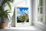 Assisi Travel Print, Travel Poster of Assisi , Italy, AssisiArt Lovers Gift, Wall Art Print NQ Media Designs