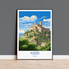 Assisi Travel Poster, Travel Print of Assisi , Italy, Assisi Art Lovers Gift, Wall Art Print NQ Media Designs