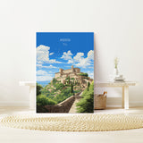 Assisi Travel Print, Travel Poster of Assisi , Italy, AssisiArt Lovers Gift, Wall Art Print NQ Media Designs