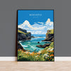 Boscastle Travel Poster, Travel Print of Boscastle, England, Cornwall Art, Boscastle Art Lovers Gift, Wall Art Print NQ Media Designs