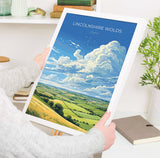 Lincolnshire Wolds Travel Print Wall Art, Travel Poster of Lincolnshire Wolds, England, Lincolnshire Art Lovers Gift, Travel Art Gift NQ Media Designs