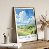 Lincolnshire Wolds Travel Poster Wall Art, Travel Print of Lincolnshire Wolds, England, Lincolnshire Art Lovers Gift, Travel Art Gift NQ Media Designs