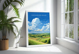 Lincolnshire Wolds Travel Print Wall Art, Travel Poster of Lincolnshire Wolds, England, Lincolnshire Art Lovers Gift, Travel Art Gift NQ Media Designs