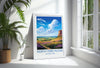 North York Moors Travel Poster Wall Art, Travel Print of North Yorkshire Moors, England, North York Moors Art Lovers Gift, Travel Art Gift