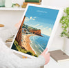 Sidmouth Travel Poster, Travel Print of Sidmouth, England, Devon Art, Sidmouth Art Lovers Gift, Wall Art Print