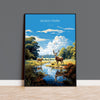 Bushy Park Travel Poster, Travel Print of Bushy Park, Surrey, London,England, London Art Lovers Gift, Wall Art Print NQ Media Designs
