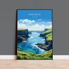 Boscastle Travel Poster, Travel Print of Boscastle, England, Cornwall Art, Boscastle Art Lovers Gift, Wall Art Print NQ Media Designs