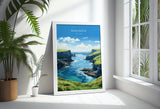 Boscastle Travel Poster, Travel Print of Boscastle, England, Cornwall Art, Boscastle Art Lovers Gift, Wall Art Print NQ Media Designs