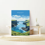Boscastle Travel Poster, Travel Print of Boscastle, England, Cornwall Art, Boscastle Art Lovers Gift, Wall Art Print NQ Media Designs