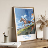 Aintree Travel Poster Wall Art, Travel Print of Aintree, Merseyside, England, Aintree Races Art Lovers Gift, England Art Gift NQ Media Designs