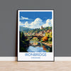 Ironbridge Travel Print, Travel Poster of Ironbridge, England, Shropshire Art, Ironbridge Art Lovers Gift, Wall Art Print NQ Media Designs