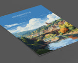 Ironbridge Travel Poster, Travel Print of Ironbridge, England, Shropshire Art, Ironbridge Art Lovers Gift, Wall Art Print NQ Media Designs
