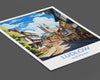 Ludlow Travel Print, Travel Poster of Ludlow, England, Shropshire Art, Ludlow Art Lovers Gift, Wall Art Print