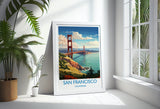 San Francisco Travel Poster, Travel Print of San Francisco, California, San Francisco Art Lovers Gift, USA Gift, Wall Art Print NQ Media Designs