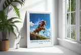 Grand National Travel Print Wall Art, Travel Poster of Aintree, Merseyside, England, Grand National Horse Race Art Gift, England Art Gift NQ Media Designs