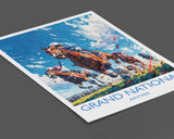 Grand National Travel Poster Wall Art, Travel Print of Aintree, Merseyside, England, Grand National Horse Race Art Gift, England Art Gift NQ Media Designs