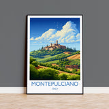 Montepulciano Travel Print Wall Art, Travel Poster of Montepulciano, Montepulciano Art Lovers Gift, Italy, Italy Art Gift NQ Media Designs