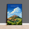 Montepulciano Travel Poster Wall Art, Travel Print of Montepulciano, Montepulciano Art Lovers Gift, Italy, Italy Art Gift