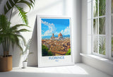 Florence Travel Print Wall Art, Travel Poster of Florence, Florence Art Lovers Gift, Italy, Italy Art Gift NQ Media Designs