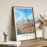 Florence Travel Print Wall Art, Travel Poster of Florence, Florence Art Lovers Gift, Italy, Italy Art Gift NQ Media Designs
