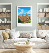 Florence Travel Print Wall Art, Travel Poster of Florence, Florence Art Lovers Gift, Italy, Italy Art Gift NQ Media Designs