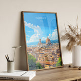 Florence Travel Poster Wall Art, Travel Print of Florence, Florence Art Lovers Gift, Italy, Italy Art Gift NQ Media Designs
