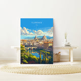 Florence Travel Poster Wall Art, Travel Print of Florence, Florence Art Lovers Gift, Italy, Italy Art Gift NQ Media Designs
