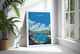 Salcombe Travel Poster, Travel Print of Salcombe, England, Devon Art, Salcombe Art Lovers Gift, Wall Art Print NQ Media Designs