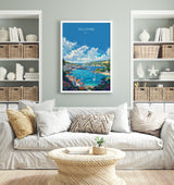 Salcombe Travel Poster, Travel Print of Salcombe, England, Devon Art, Salcombe Art Lovers Gift, Wall Art Print NQ Media Designs