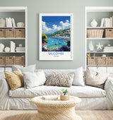 Salcombe Travel Print, Travel Poster of Salcombe, England, Devon Art, Salcombe Art Lovers Gift, Wall Art Print NQ Media Designs