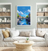 Dublin Print Wall Art, Travel Poster of Dublin, Ireland, Dublin Art Lovers Gift, Travel Wall Decor Gift