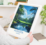 Augusta National Travel Print, Travel Poster of Augusta National Golf Course, Masters Poster, Augusta National Art Lovers Gift, USA Gift NQ Media Designs