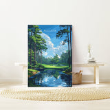 Augusta National Travel Poster, Travel Print of Augusta National Golf Course, Masters Poster, Augusta National Art Lovers Gift, USA Gift NQ Media Designs