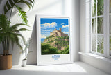 Assisi Travel Poster, Travel Print of Assisi , Italy, Assisi Art Lovers Gift, Wall Art Print NQ Media Designs