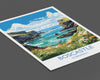 Boscastle Travel Print, Travel Poster of Boscastle, England, Cornwall Art, Boscastle Art Lovers Gift, Wall Art Print