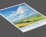 Lincolnshire Wolds Travel Poster Wall Art, Travel Print of Lincolnshire Wolds, England, Lincolnshire Art Lovers Gift, Travel Art Gift NQ Media Designs