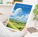 Lincolnshire Wolds Travel Print Wall Art, Travel Poster of Lincolnshire Wolds, England, Lincolnshire Art Lovers Gift, Travel Art Gift NQ Media Designs