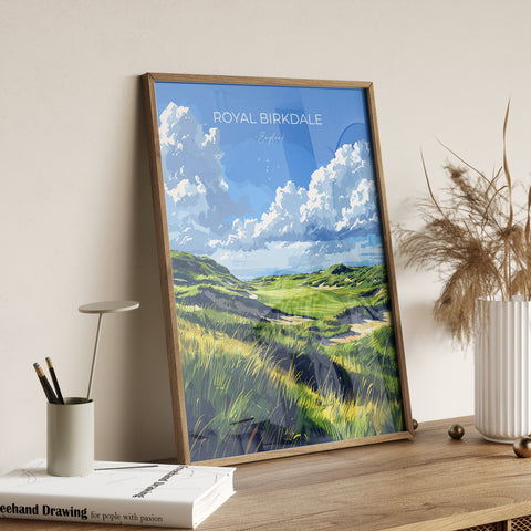 Royal Birkdale Travel Print, Travel Poster of Royal Birkdale Golf Course, Royal Birkdale Art Lovers Gift, Birthday Gift