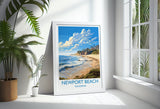 Newport Beach Travel Print, Travel Poster of Newport Beach, California, Newport Beach Art Lovers Gift, USA Gift, Wall Art Print NQ Media Designs