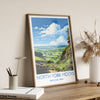North York Moors Travel Poster Wall Art, Travel Print of North Yorkshire Moors, England, North York Moors Art Lovers Gift, Travel Art Gift