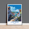 Lyme Regis Travel Print, Travel Poster of Lyme Regis, England, Dorset Art, Lyme Regis Art Lovers Gift, Wall Art Print