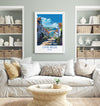 Lyme Regis Travel Print, Travel Poster of Lyme Regis, England, Dorset Art, Lyme Regis Art Lovers Gift, Wall Art Print
