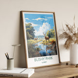 Bushy Park Travel Print, Travel Poster of Bushy Park, Surrey, London,England, London Art Lovers Gift, Wall Art Print NQ Media Designs