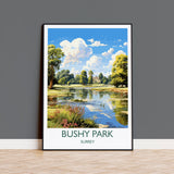 Bushy Park Travel Print, Travel Poster of Bushy Park, Surrey, London,England, London Art Lovers Gift, Wall Art Print NQ Media Designs