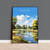 Bushy Park Travel Poster, Travel Print of Bushy Park, Surrey, London,England, London Art Lovers Gift, Wall Art Print